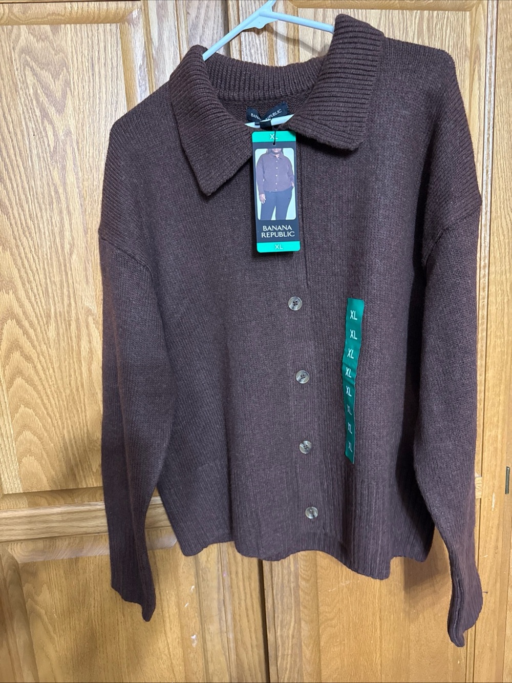 Banana Republic Chestnut Brown Button-Front Cardigan